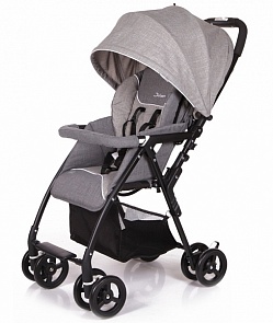 Коляска прогулочная Neo с капюшоном и накидкой для ножек, серая (Jetem, JT001_Grey 17)